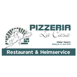 Pizzeria La Casa logo.